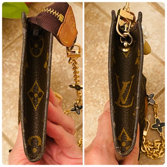 Authentic Louis Vuitton Bucket Pouch PM Monogram crossbody WOC - Picture 7 of 11